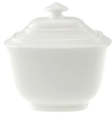 Villeroy & Boch Royal Zuckerdose, Premium Bone Porzellan, Weiß