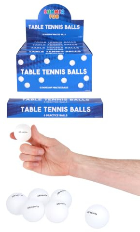 Henbrandt Table Tennis Balls 40mm White Practice Ping Pong Balls Pack of 6 | Pack of 6, 40mm Diameter, White, Practice Balls, Indoor Use, Beer Pong and Craft Suitable
