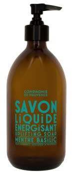 La Compagnie de Provence - Savon Liquide de Marseille 300ml - Parfum Menthe Basilic - Pour Corps et Mains - Made in France