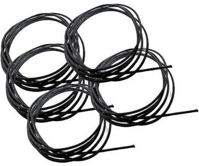 Baumwollschnur gewachst, schwarz, 2mm dick, 5x1,00m, für Armbänder, Halsketten, zum basteln, selber Machen, dekorieren,