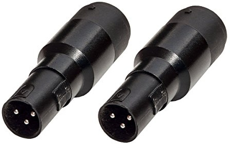 2er Set Lautsprecher Adapter XLR male Stecker auf Speaker Buchse 4-polig