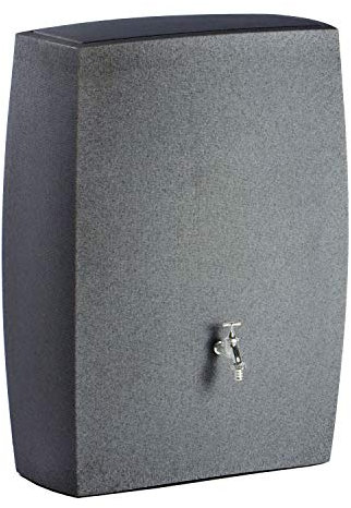 Regentonne Regenwassertank Noblesse 275 Liter Farbe anthrazit aus UV- und witterungsbeständigem Material. Regenfass BZW. Regenwassertonne mit kindersicherem Deckel