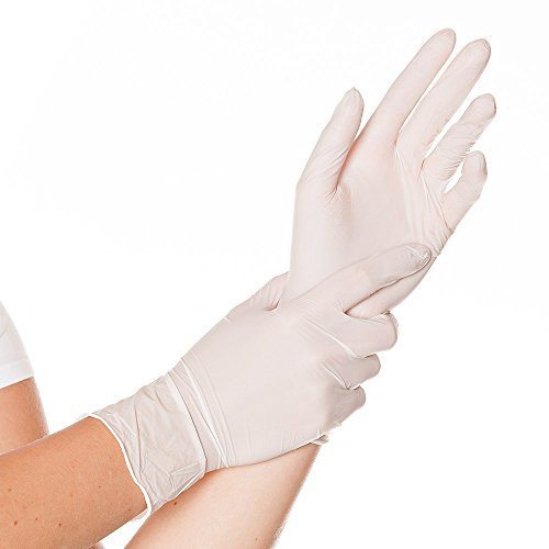 FRANZ MENSCH 250x Hygostar Einweghandschuhe Safe Light, Einmalhandschuhe Größe M, reißfeste Nitrilhandschuhe, puderfrei, latexfreie Gummihandschuhe, Handschuhe Einweg, Weiß in S, M, L, & XL