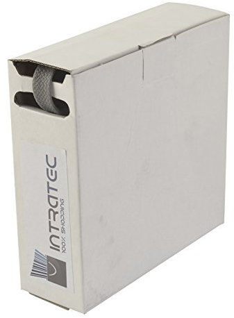Kabelschlauch Gewebeschlauch in Spenderbox, Grau, 7,0-15,0mm Durchmesser, Länge 12m für eine flexible Kabelsortierung & Kabelschutz