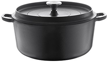 Berndes 034147 Eisenguss Bräter mit Gussdeckel, 28 cm, schwarz