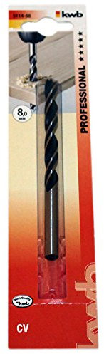 kwb Drill a spirale in legno Ø 8.0 mm 511468 (acciaio CV, forma speciale a spirale a 2 bit, qualità industriale)