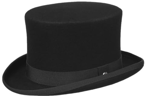 LIERYS Zylinder Hut aus Wollfilz Ripsband Made in Germany Damen Herren Sommer Winter