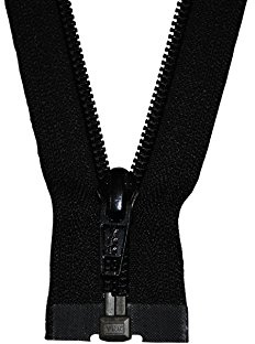 YKK Reißverschluss 1 Wege teilbar schwarz 70 cm Kunststoff Spirale