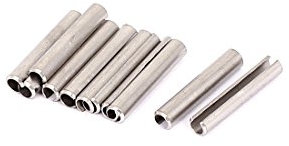 sourcing map M3 x 18 mm, 304 Edelstahl, zwei getrennte Spring Roll Spannstifte 10 Stück de