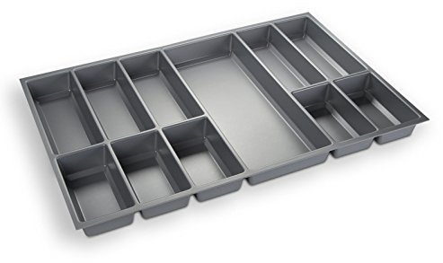 ORGA-BOX Bac à Couverts Gris argenté pour Tiroir de 80 cm p.ex. Nobilia dès 2013 (473,5 x 694 mm) III