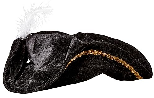 Rubies Black Tricorn Buccaneer Pirate Hat for Adults, Men's No Size
