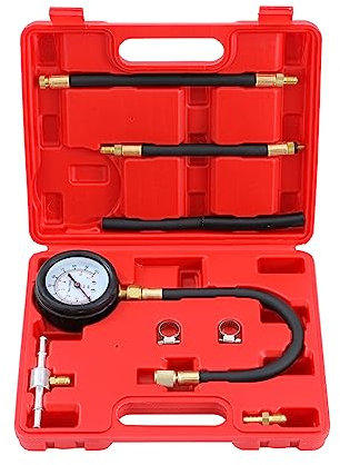 KATSU Kraftstoffeinspritz Druckprüfgerät Krafststoffdruckmesser Kraftstoffeinspritzpumpe Diagnosewerkzeug Benzin Kraftstoffdruck Messgerät für Benzin Diesel Motoren PKW LKW Motorräder