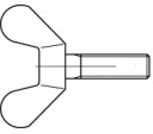 Toolcraft 1060602 Flügelschraube M8 20mm DIN 316 Edelstahl A2 10St.