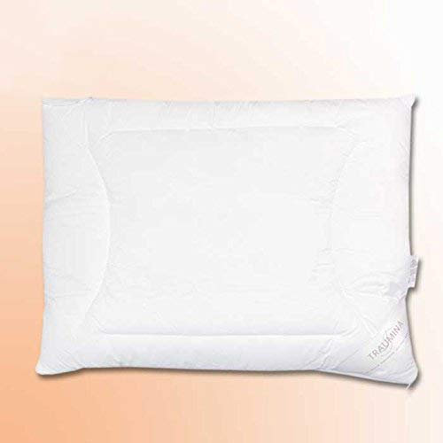 Traumina Bauchschläferkissen mit extra Flacher Faserfüllung, ideal auch als Kinderkissen geeignet, Made in Germany (70 x 90 cm)
