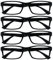La Société Lunettes De Lecture Noir Lecteurs Valeur Pack 4 Designer Style Hommes Femmes RRRR92-1 +3,50