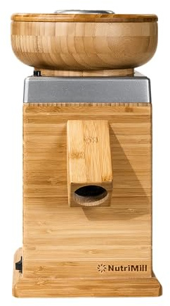 NutriMill Harvest Electric Stone Grain Mill, 450 Watt - Silver
