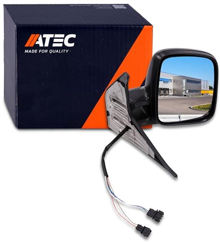 ATEC Germany 1x Elektrischer Außenspiegel rechts beheizbar Seitenspiegel | Kompatibel mit: VW TRANSPORTER T4 Bus, TRANSPORTER T4 Kasten, TRANSPORTER T4 Pritsche/Fahrgestell (70E, 70L, 70M, 7DE, 7DL