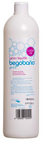 Begobaño Jabón Líquido Dermatológico Sin Aroma Ni Perfumes, 1000 Milliliters