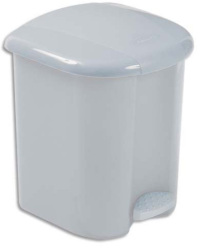 Poubelle collecteur gris luna 40 litres avec pédale