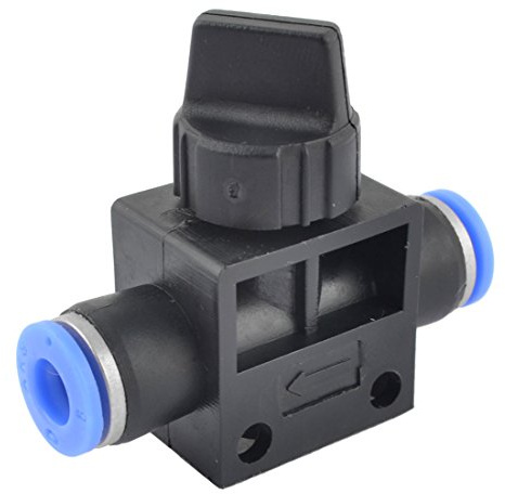 sourcing map 1/4 drehen blau Kunststoff schwarz 6 mm Schlauch Pipe Fitting Coupler Kugelhahn de