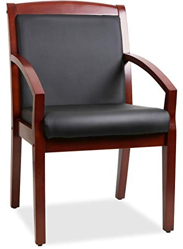Lorell Sloping Arms Wood Guest Chair