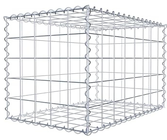 GABIONA Gabion 80 x 50 x 50 cm - Galvanisé et résistant aux intempéries - Panier gabion robuste avec mailles de 10 x 10 cm
