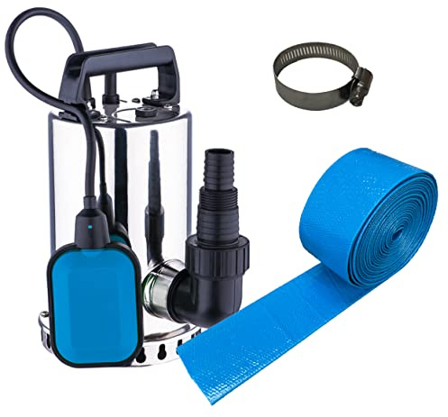 Happy Hot Tubs Submersible 400w Water Pump + 5 metres Lay Flat Hose Hot Tub Swimming Pool