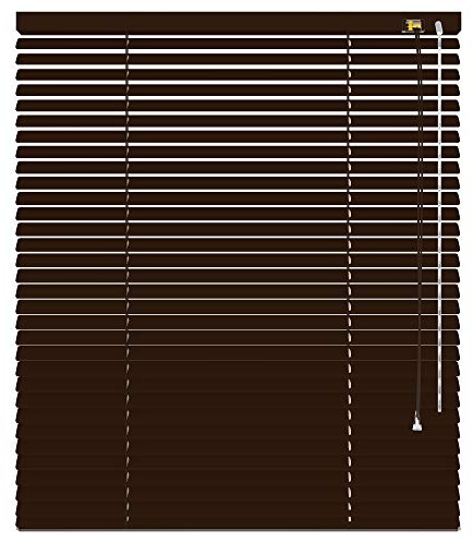 deko-raumshop Aluminium Jalousie Jalousette Faltrollo viele Größen Lamellenbreite 25 mm Wandmontage Deckenmontage Alu Lamellen Fenster Sonnenschutz Sichtschutz (Größe 140 x 160 cm, Farbe Mocca)