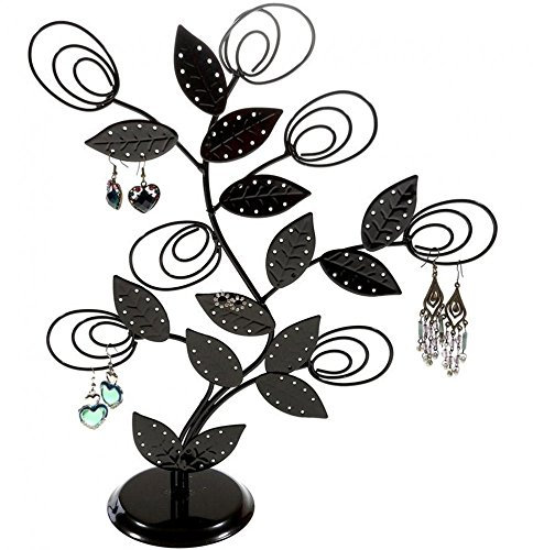 Porte Bijoux Arbre à Boucle d'oreille Original Tree (60 Paires) Noir