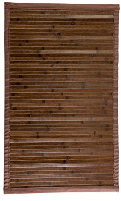 Estores Basic Natural Alfombra, Bambú, Marrón Oscuro, 80 x 150