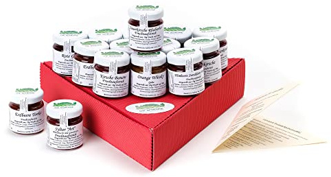 Fruchtaufstrich Überraschungspaket 15 x 50g- Fruchtaufstriche, Gelees | gut als Geschenkkorb typisch deutsch, Geschenk Frühstück, Geschenkkorb Taufe, Feinschmecker Box, Gourmet Geschenk, Gourmet Geschenkkorb, Probierset Fruchtaufstriche, Geschenkidee Familie, Geschenkidee Nachbarn, Probierset, Probier Set, Probierpaket, Probierpackungen, Probier mal, danke geschenke, dankeschön geschenke, dankeschön geschenke klein, kleines dankeschön, kleine präsente,
