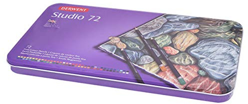 Derwent Studio Buntstifte, Zeichnen & Ausmalen, 72er-Set, Ideal für Illustrationen & Detaillierung, Professionelle Qualität, 32201