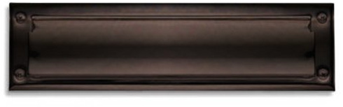 Baldwin 0014.112 Hinged Package Size Letter Box Plate, Venetian Bronze