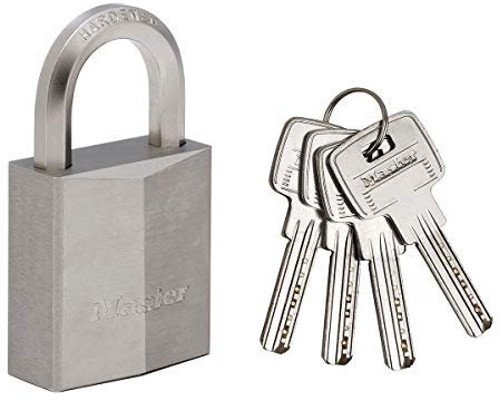 Master Lock 1145PEURD Lucchetto Marino a Chiave, Grigio, 7.1 x 4 x 2.1 cm