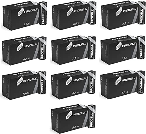 100x Duracell AA Alkaline Plus Industrial Battery - Orange
