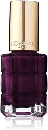 L'Oréal Paris Color Riche Le Vernis Nagellack mit Öl in Dunkelgrau / Pflegender Farblack in kräftigem Grau mit Glanz-Effekt /# 556 Grenat Irrevere / 1 x 14ml