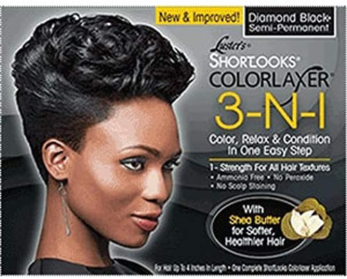 Luster's Kit Couleur Assouplissement et Soin Nourrissant Short Looks Colorlaxer 3-en-1 Couleur Noir Semi-Permanente
