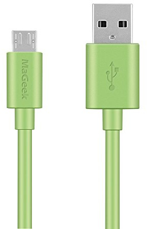 MaGeek® 6ft / 1.8m Premium Extra Long Micro USB to USB Cable High Speed USB 2.0 A Male to Micro B for Samsung, HTC, Sony, Motorola, LG, Google, Nokia and More (Green)