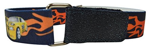 Olata Ceinture élastiquée avec Scratch Hook Loop Boucle pour les enfants 1-6 ans, Motif Imprimé - Voiture Rapide