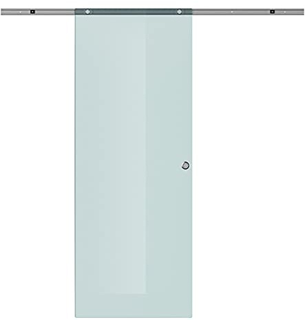 HOMCOM Glasschiebetür Schiebetür Glastür Zimmertür Mattglas 775/900 / 1025 x 2050 mm