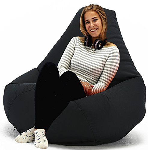 Beautiful Beanbags - XXXL Giant Highback Beanbag - Black