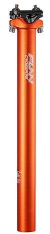 Funn Crossfire Fahrradsattelstütze, Länge 350 mm, Durchmesser 27,2 mm, Aluminiumlegierung, AL6061, 3D-geschmiedet, einteiliger Kopf und Schaft (Orange)