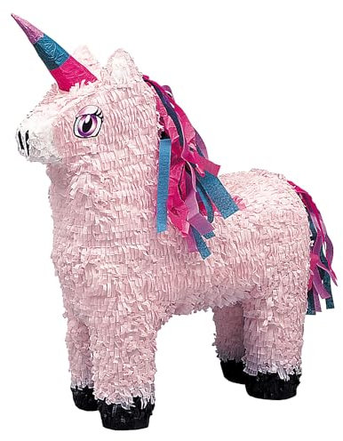 Multicolor Unicorn Pinata (55cm x 34cm) 1 Piece - Colorful Party Fun for All Ages, Perfect Celebration Accessory