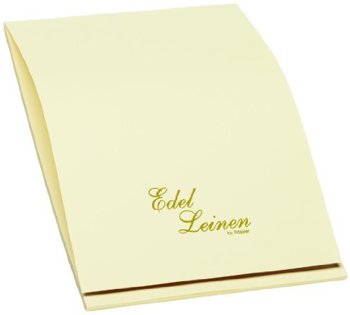 Rössler edler Block A4 | Schreibblock A4 | 40 Blatt DIN A4 Papier | Edel Leinen | Briefpapier | Notizblock | Schreibwaren | 210 x 297 x 6mm| 1 Stück | Farbe: Ivory