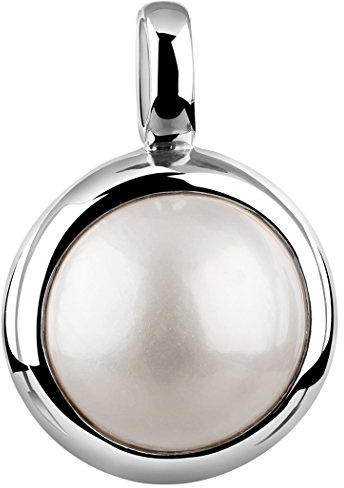 Nenalina Rund Anhänger für Damen Kette oder Halskette mit Perle in 925 Sterling Silber 726111-042