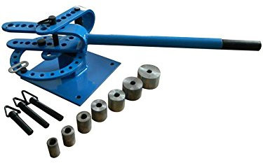 CINTREUSE PLIEUSE - presse à cintrer manuelle fer plat et rond avec 7 adaptateurs (#TM/14402006B)