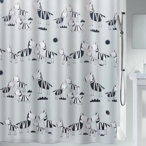 Spirella 1040502 Duschvorhang ZEBI Black B x H: 180 cm x 200 cm