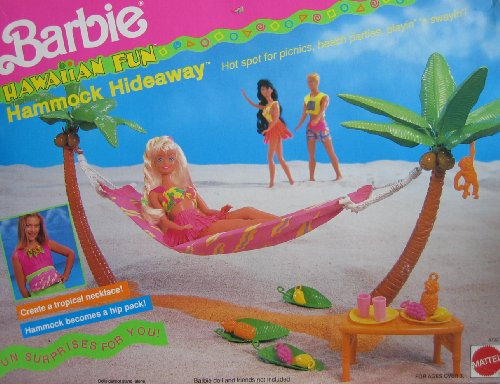 Mattel Barbie Hawaiian Fun HAMMOCK HIDEAWAY Playset (1990)-NEW /RARE