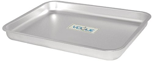 Vogue Aluminium Bakewell Pan Oven Tray 420 mm, Grey, Size: 40(H) x 420(W) x 305(D)mm, Bakeware, Even Heat Distribution, Professional & Home Kitchen Use, K434 | Silver, Durable