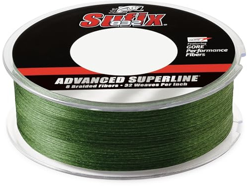 Sufix 832 Braid Line-600 Yards (Green, 50-Pound) (660-250G)